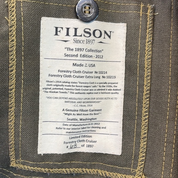 Vintage Filson Forestry Wool Cruiser size 38 - Picture 10 of 10